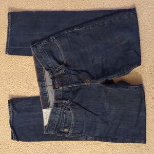 Abercrombie & Fitch Slim Straight Dark Wash Denim Button Fly Jeans Size 30W 30L